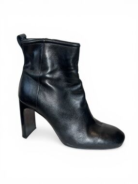 rag & bone Black Buttery Leather Boot with Block Heel